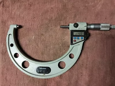 4  - 5   Carbide Electronic  Micrometer .0001    Mitutoyo 293-751 COOLANT • $239