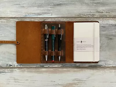 Brown Leather Moleskine Cover Leather Organizer Leather Notebook Journal Case • $36