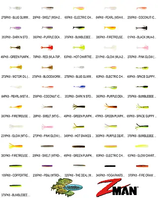 Z-Man Micro Finesse Crappie Panfish Soft Plastic Baits Pick Any Style Any Color • $7.63