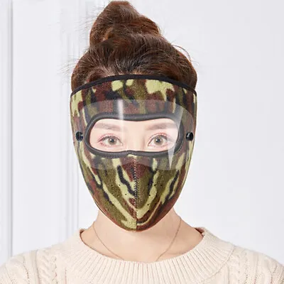 £3.52 • Buy Fleece Warm Winter Balaclava Face Mask With Anti-Fog Goggles Windproof Skull Cap