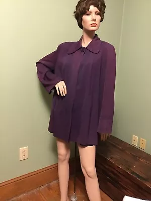 Vintage ￼1940s Purple ￼ RAYON Gabardine ￼ Swing ￼JACKET/Coat • $68