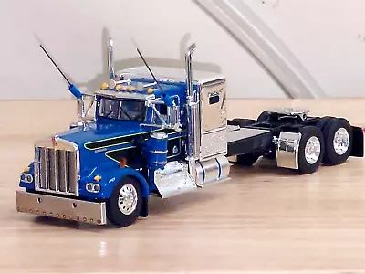 Dcp Custom Stretched&lowered Blue Kenworth W900A 40 Mercury Sleeper 1/64  • $139.99