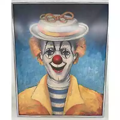 Girl Clown By Red Skelton 1950 - Framed Decorative Print • $90