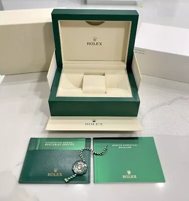 Authentic NEW STYLE ROLEX Watch Box FULL SET Booklets + TAG *NEW • $595