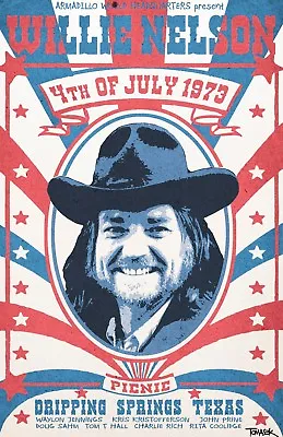 $25 • Buy Willie Nelson Concert Poster 