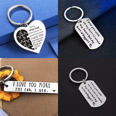 I Love You Novelty Funny Key Ring Keepsake For Her Him Wife Lover Fiancee Gift • £3.99