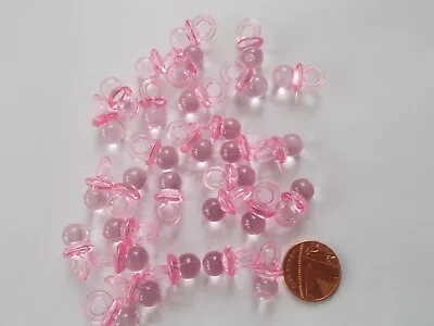 30 Crystal Pink  Dummies Baby Shower Party Game  Favours Cake Decoration • £2.89