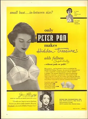 1951 Vintage Ad For PETER PAN Retro Bra Sexy Model Joan Crawford    02/14/21 • $7.59