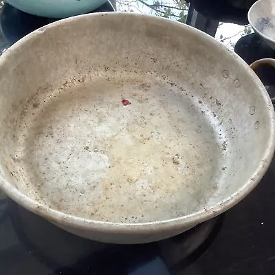 Vintage Large Shallow Galvanised Bowl Two Handles • £45