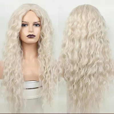 Long Ombre Curly Wigs Water Wave Wig For Women Cosplay Daily Wear Fashion Wigs • £22.79