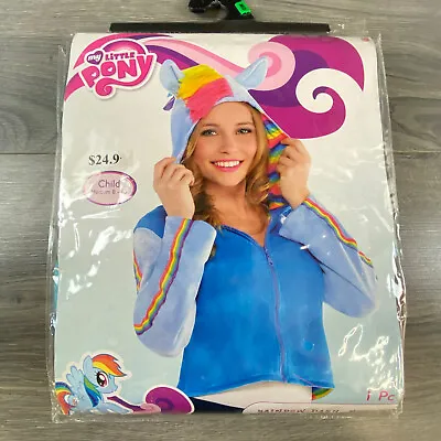 NEW My Little Pony Child Rainbow Dash Hoodie Child Size Medium 8-10 COSTUME • £22.12