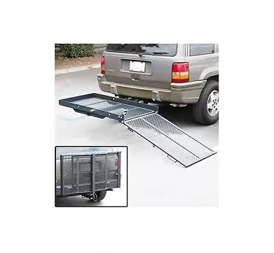 Folding Power Wheelchair Mobility Scooter Hitch Carrier Rack With Loading Ramp • $100