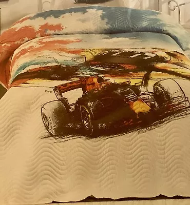 Belenay RACE CAR DRIVER !Quilted Bedspread & Pillow Case 175x240cm 60x80cm • $48