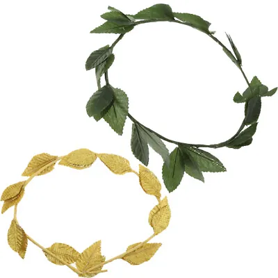 2pcs Roman Greek Goddess Leaf Laurel Wreath Headpiece Fancy Dress Costume • £6.97