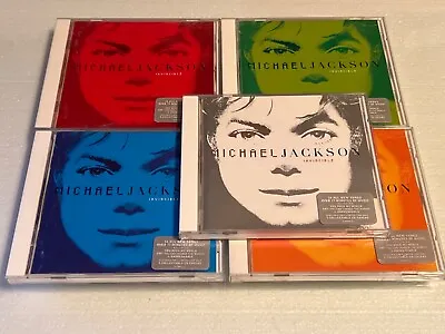 COMPLETE MICHAEL JACKSON Invincible CD RED BLUE ORANGE WHITE GREEN COVERS • $100