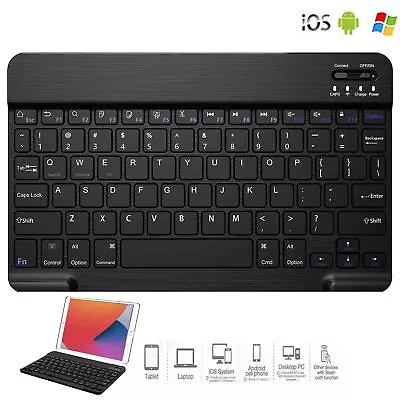 Universal Bluetooth Keyboard Portable Rechargeable Wireless Tablet Keyboard US • $10.98