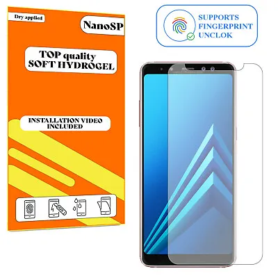 Screen Protector For Samsung Galaxy A8 PLUS 2018 Hydrogel Cover - Clear TPU FILM • £3.98