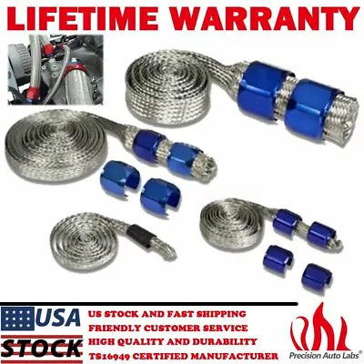 $29.69 • Buy Stainless Steel Braided Hose Cover Caps Sleeving Engine Vacuum Heater Fuel Line