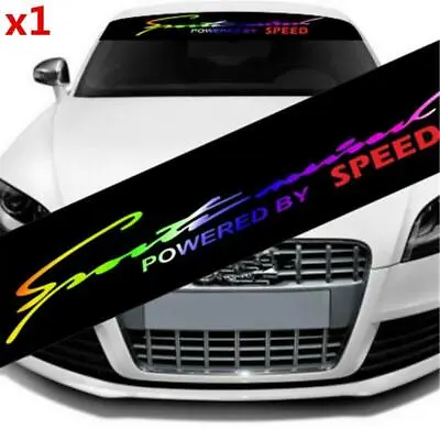 Laser Reflective Letter Windshield Banner Strip Racing Sticker Front Rear Window • $14.04