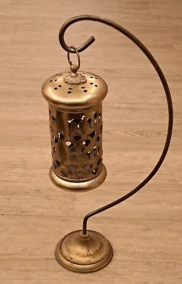 Brass Tealight Candle Holder Hanging With 15  Stand Lantern Arabian Candlestand • £24.99