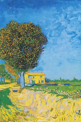 Vincent Van Gogh - Avenue At Arles With Houses (1888) Art Print Painting Poster • £54.95