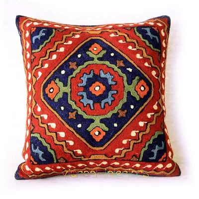 Red Tribal Kilim Bohemian Cushion Cover For South Western Nordic Modern Décor • $69