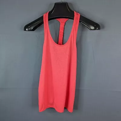 Marika Womens Tank Top Shirt Small Coral Pink Burnout Racerback Loose Flowy • $9.08