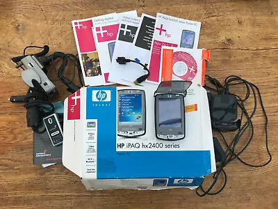 HP IPAQ Hx2410 PDA Inc Tomtom Set Up And All Accessories • £29