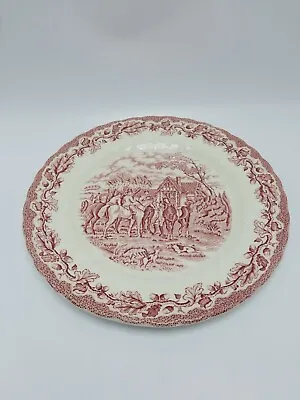 Myott Staffordshire  Country Life Pink  10 Inch Dinner Plate • $15.20