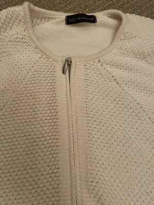 £7 • Buy M&S Collection Cream Zip Cardigan Size 14