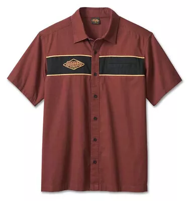 96633-23VM Harley-Davidson Men's 120th Anniversary Mechanic Shirt Red Sizes Vary • $44.99