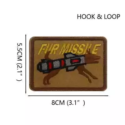 Embroidered Tactical Fur Missile Funny Morale Hook And Loop Patch For Dogs K-9 • $6.89