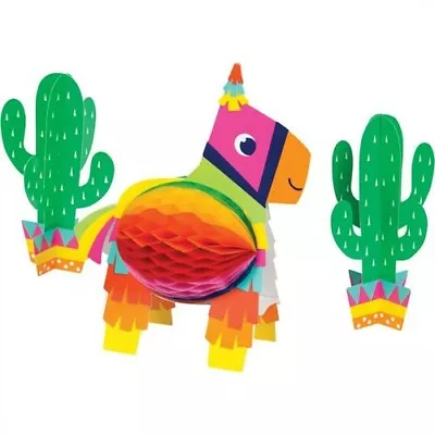Fiesta Fun 3D Shaped Centerpiece Set 3 Pack Cinco De Mayo Decorations • $4.49