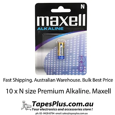 10 X  N SIZE MN9100 LR1 E90 ALKALINE BATTERIES 1.5V BATTERY MAXELL • $29.95