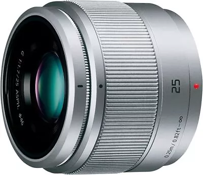 Panasonic Single Focus Lens For Micro Four Thirds Lumix G 25mm/ F1.7 ASPH. Silve • £177.96