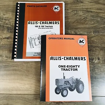 $36.97 • Buy Allis Chalmers 180 Tractor Parts Operators Manual Set Owners Catalog Book