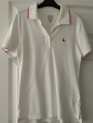 Polo Shirt Size 8 White & Pink Jack Wills Excellent Condition (NEW) Cost £25 • £3.99