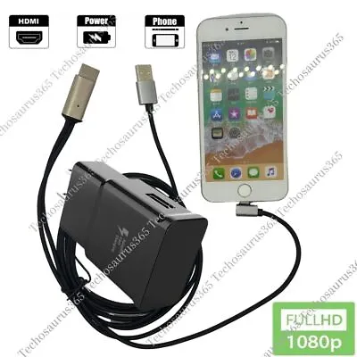  1080P HDMI Mirroring Cable Phone To TV HDTV AV Adapter For IPhone 14 13 12 IPad • $7.65