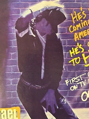 1992 Vintage Michael Jackson Full-page Ad For 1st TV Concert On HBO 9.5  X 12  • $16.99