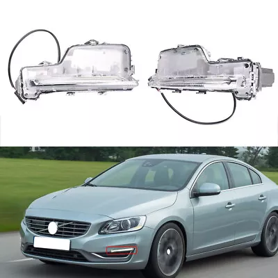 L+R Front Bumper LED Fog Driving Lights Lamps Clear For Volvo S60 2014-2018 • $96.40