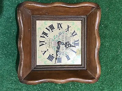 Vintage New England Clock Company Wall Clock Wood Rare Fast Free Shipping • $100.36