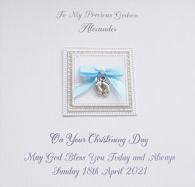 £2.49 • Buy Personalised Boy Or Girl Communion Confirmation Baptism Christening Card & Charm