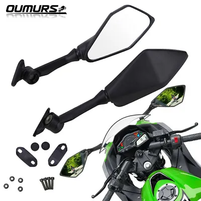 Motorcycle Rear View Mirrors For Kawasaki Ninja 300 EX300 2013-2017/ EX400 18-21 • $22.69