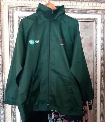 Vtg JAGUAR RACING F1 AT&T Men's Forrest Green Full Zip Collared Windbreaker UK M • £29.99