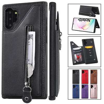 $13.82 • Buy For Samsung Galaxy Note 10 9 8 S10 S9 S8+ Leather Zipper Wallet Phone Case Cover