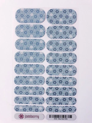 $5 • Buy Jamberry Full Sheet Nail Wrap Blue Star Retired January 2017