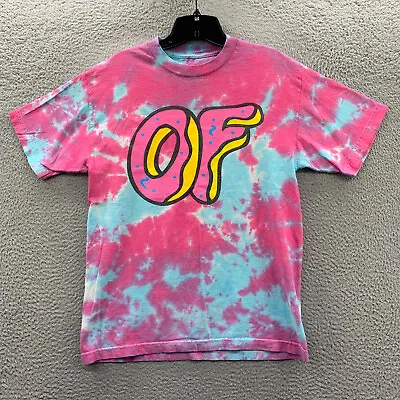 ODD FUTURE Shirt Womens Medium Top Tee Short Sleeve Pink White Blue* • £14.20