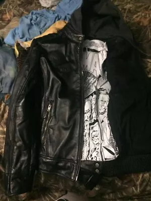 $200 • Buy Batman Official DC Comics  Black Leather Jacket 