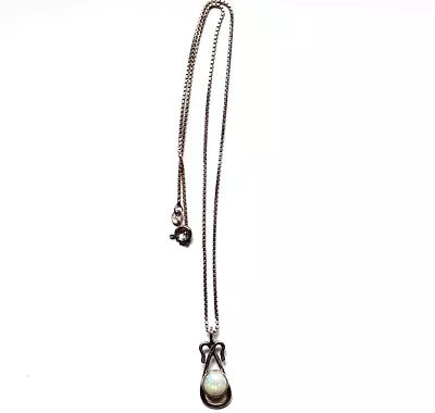 Vintage .925 Sterling Silver & Opal Necklace • $34.99
