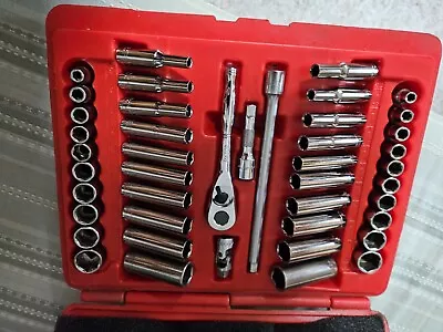 Set Of  44 Piece 1/4” Drive Metric & SAE General Service Socket Set • $275